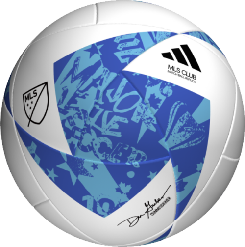 adidas MLS Club Soccer Ball - White & Blue