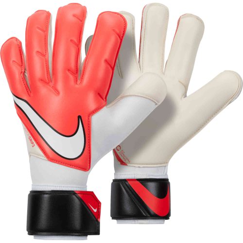 Nike Vapor Grip 3 Goalkeeper Gloves - Bright Crimson & Black with White