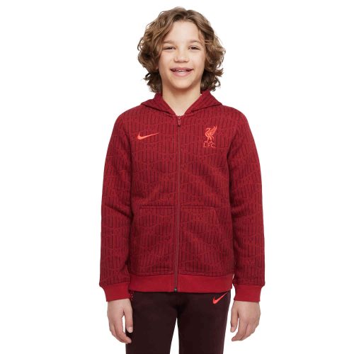 Kids Nike Liverpool Full-zip Hoodie - Tough Red/Team Red/Siren Red
