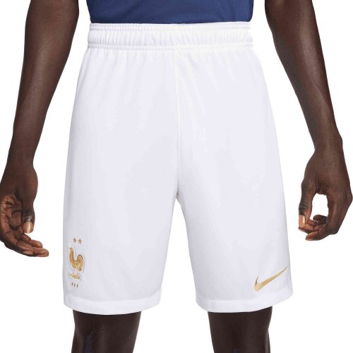 Nike France Home Shorts - White/Metallic Gold