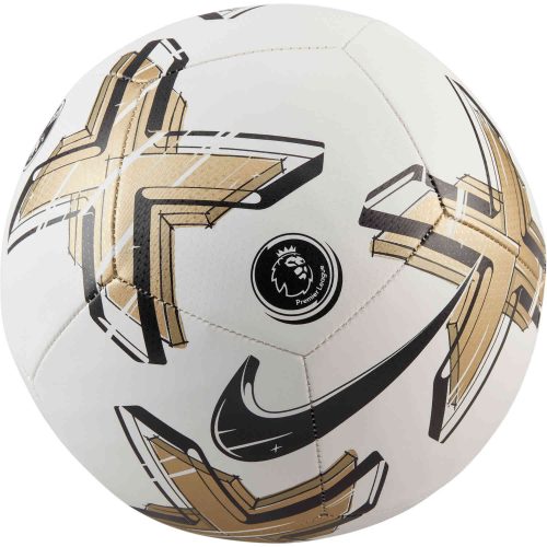 Nike Premier League Pitch Soccer Ball - White & Gold with Black