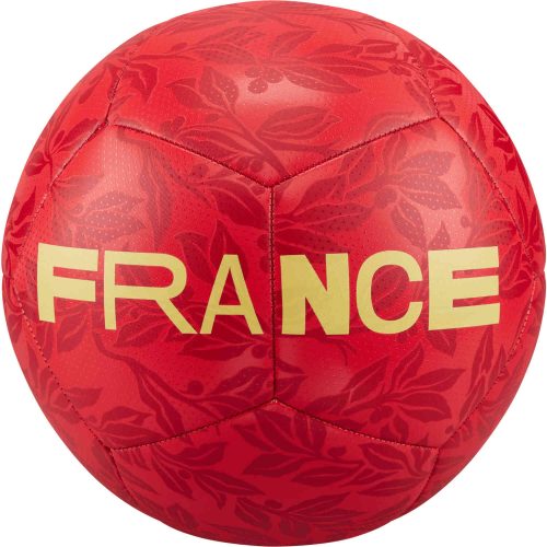 Nike France Pitch Soccer Ball - University Red & Gym Red with Saturn Gold