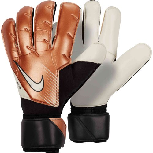 Nike Grip3 Goalkeeper Gloves - Metallic Copper & Black with White