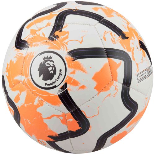 Nike Premier League Pitch Soccer Ball - White & Total Orange with Black
