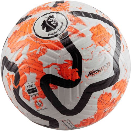 Nike Premier League Club Elite Match Soccer Ball - White & Total Orange with Black