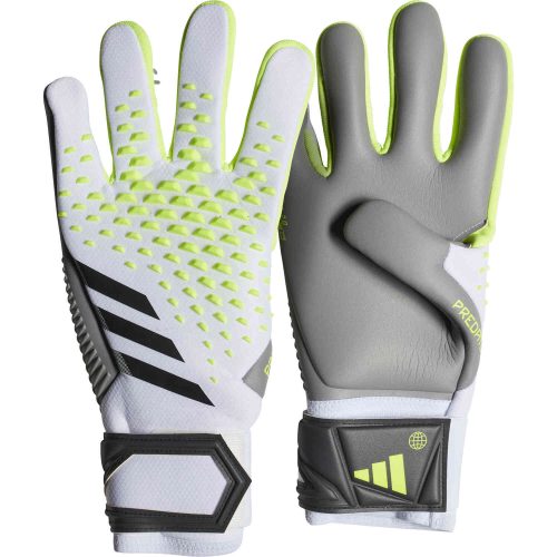 adidas Predator Competition Goalkeeper Gloves - White & Lucid Lemon with Black