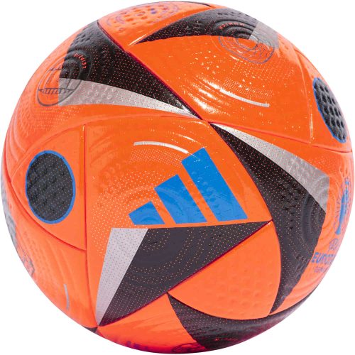 adidas Euro24 Pro Official Match Soccer Ball - Solar Orange with GloBlu