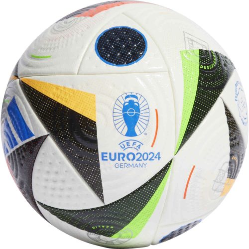 adidas Euro24 Pro Official Match Soccer Ball - White & Black with GloBlu