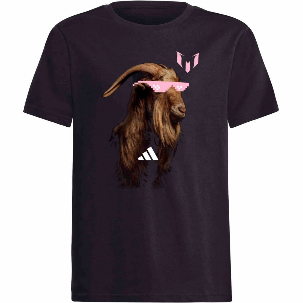 Kids Adidas Messi Sunny Goat T-shirt - Black